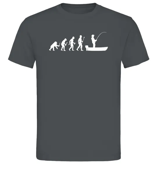 Мужская футболка Еволюція рибака Графит фото