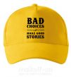 Кепка BAD CHOICES MAKE GOOD STORIES Солнечно желтый фото