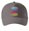Кепка eat sleap rave repeat Сірий фото