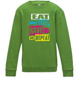 Дитячий світшот eat sleap rave repeat