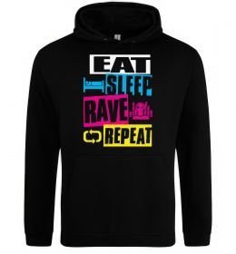 Мужская толстовка (худи) eat sleap rave repeat Мужская толстовка (худи) eat sleap rave repeat