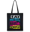 Еко-сумка eat sleap rave repeat Чорний Еко-сумка eat sleap rave repeat Чорний фото