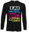 Реглан eat sleap rave repeat Чорний фото