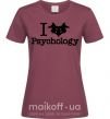 Жіноча футболка Рsychology Бордовий фото