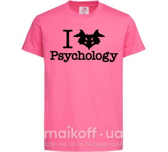 Дитяча футболка Рsychology Яскраво-рожевий фото