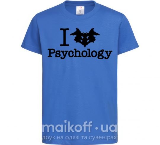 Дитяча футболка Рsychology Яскраво-синій фото