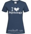 Жіноча футболка Рsychology Темно-синій фото