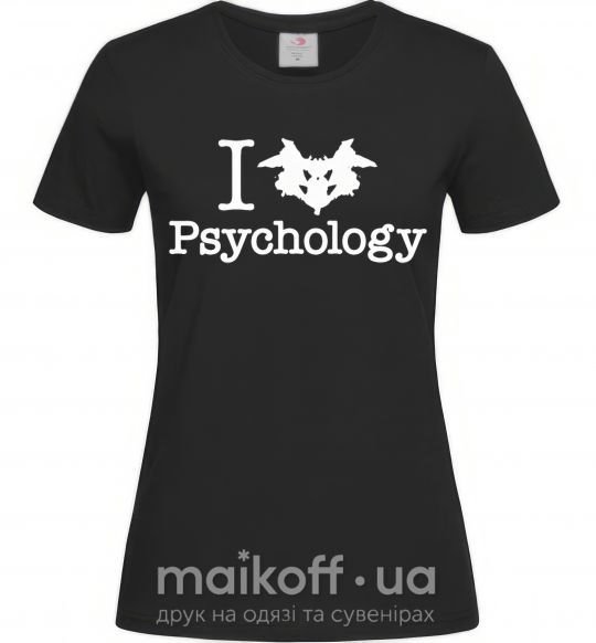 Женская футболка Рsychology Черный фото