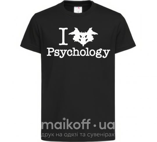 Дитяча футболка Рsychology Чорний фото