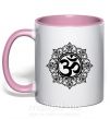 Чашка з кольоровою ручкою zen-uzor Ніжно рожевий фото