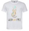 Мужская футболка wild and free Белый фото