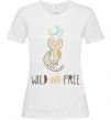 Жіноча футболка wild and free Білий фото