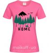 Женская футболка home Ярко-розовый фото