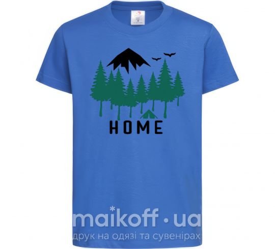 Дитяча футболка home Яскраво-синій фото