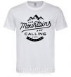 Чоловіча футболка The mountains are calling Білий фото