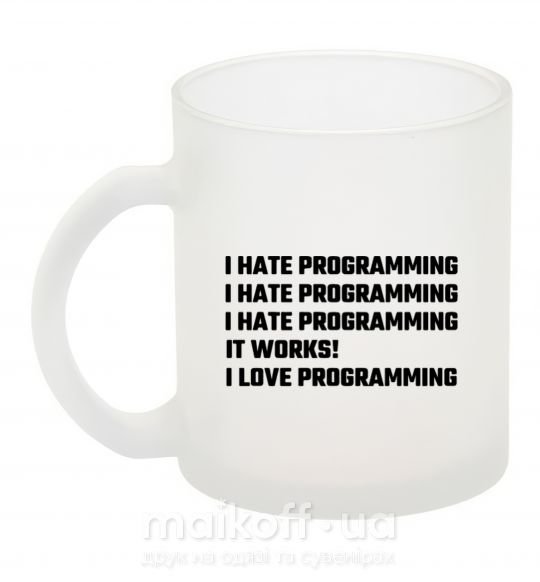 Чашка стеклянная programming Фроузен фото