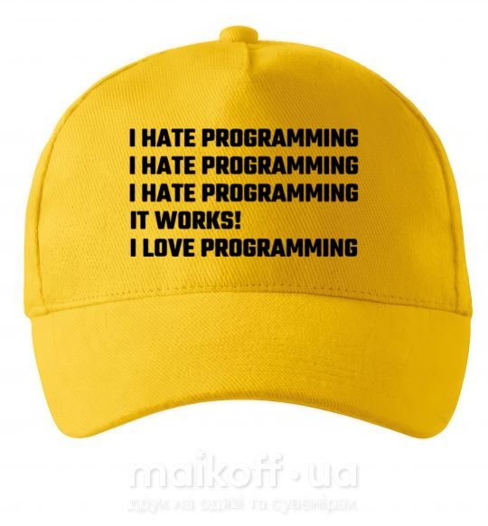 Кепка programming Солнечно желтый фото