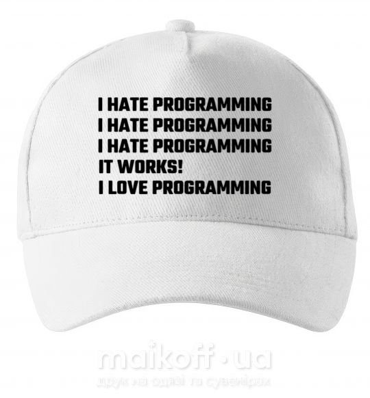 Кепка programming Белый фото