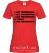 Женская футболка programming Красный фото