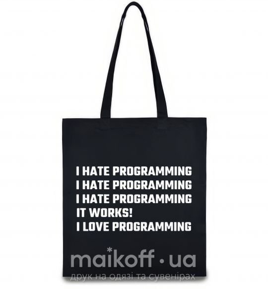 Еко-сумка programming Чорний фото