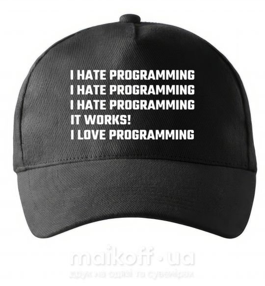 Кепка programming Черный фото