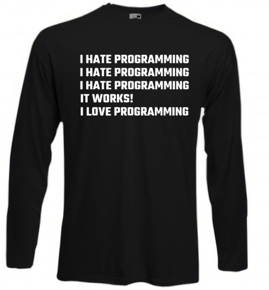 Лонгслів programming Чорний фото