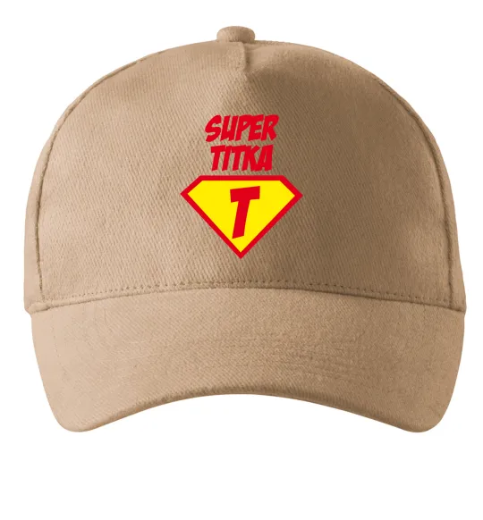 Кепка Super Тітка Песочный фото