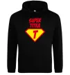 Мужская толстовка (худи) Super Тітка Черный фото