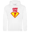 Мужская толстовка (худи) Super Тітка Белый фото