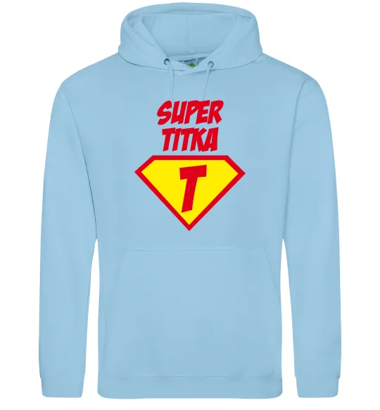 Мужская толстовка (худи) Super Тітка Голубой фото
