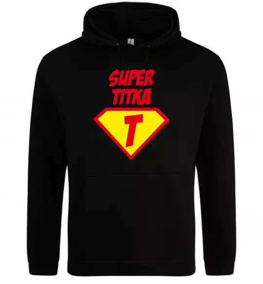 Жіноча толстовка (худі) Super Тітка Чорний фото