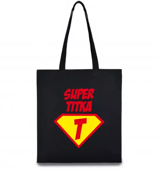 Эко-сумка Super Тітка Черный фото