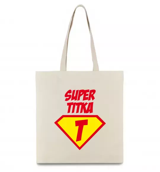 Эко-сумка Super Тітка Бежевый фото