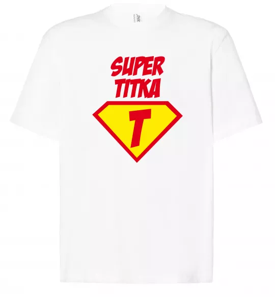 Футболка Оверсайз Super Тітка Білий фото