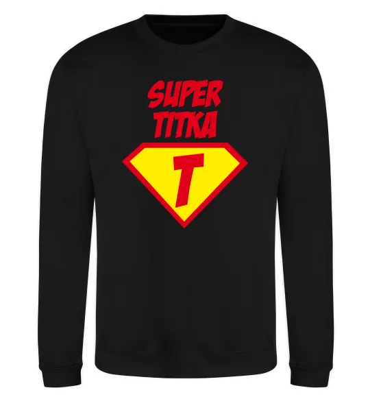 Свитшот Super Тітка Черный фото