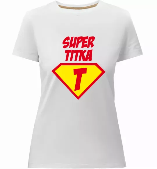 Жіноча преміум футболка Super Тітка Білий фото