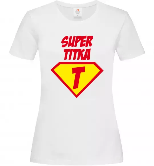 Жіноча футболка Super Тітка Білий фото