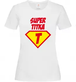 Жіноча футболка Super Тітка Білий фото