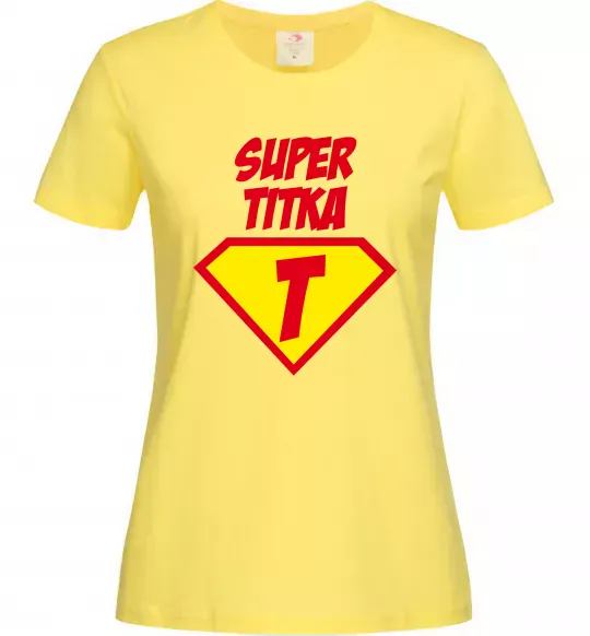 Жіноча футболка Super Тітка Лимонний фото
