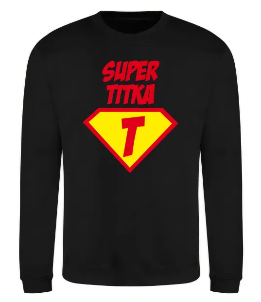 Свитшот Super Тітка Черный фото