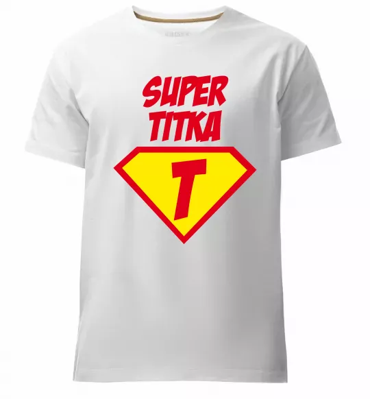 Чоловіча преміум футболка Super Тітка Білий фото