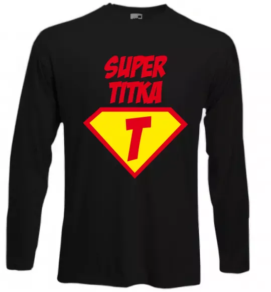 Лонгслив Super Тітка Черный фото