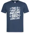 Чоловіча футболка Ось так виглядає найкращий у світі брат Темно-синій фото