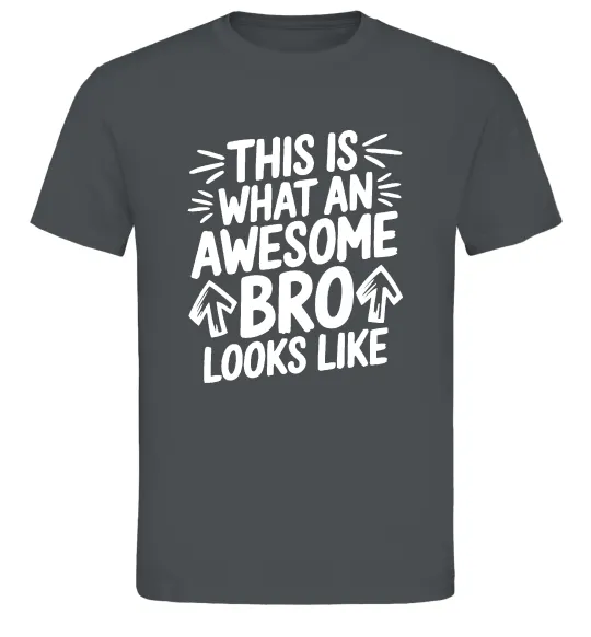 Чоловіча футболка Ось так виглядає найкращий у світі брат Графіт фото