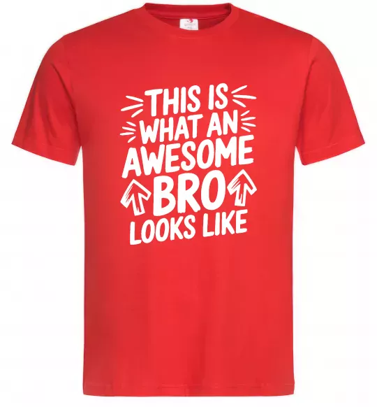 Чоловіча футболка Ось так виглядає найкращий у світі брат Червоний фото