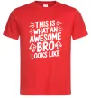 Чоловіча футболка Ось так виглядає найкращий у світі брат Червоний фото
