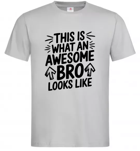 Чоловіча футболка Ось так виглядає найкращий у світі брат Сірий фото