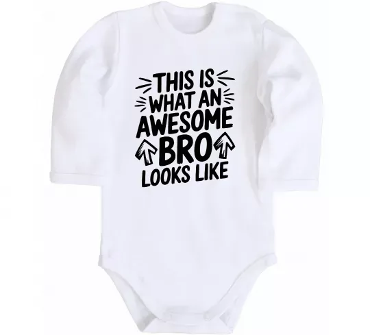 Дитячий бодік Ось так виглядає найкращий у світі брат Білий фото