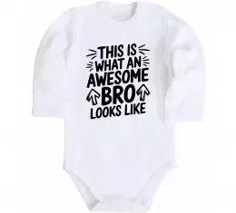 Дитячий бодік Сильний гарний брат Білий фото