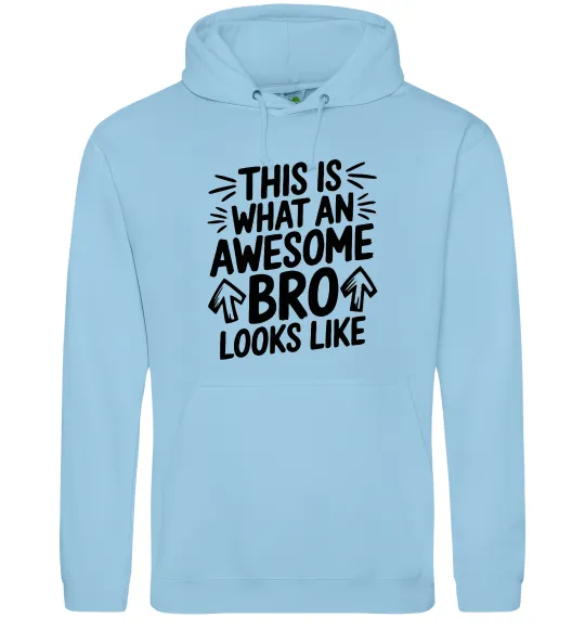 Мужская толстовка (худи) Ось так виглядає найкращий у світі брат Голубой фото